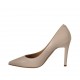 ?Zapato de salon puntiagudo en piel color desnudo tacon 9 - Tallas disponibles:  42, 43, 45, 46, 47