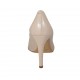 ﻿Woman's pump in nude leather heel 9