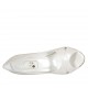 Open -Toe Damenpump aus perligem elfenbeinfarbigem Leder Absatz 8 - Verfügbare Größen:  31, 32, 33