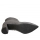 Botines puntiagudos para mujer con cremallera en gamuza gris imprimida brillante tacon 7 - Tallas disponibles:  31, 32, 33, 34, 42, 43, 44, 45, 46, 47