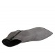 Botines puntiagudos para mujer con cremallera en gamuza gris imprimida brillante tacon 7 - Tallas disponibles:  31, 32, 33, 34, 42, 43, 44, 45, 46, 47
