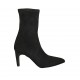 Stivaletto a punta da donna in camoscio elasticizzato nero tacco 7 - Misure disponibili: 31, 32, 33, 34, 42, 45, 46, 47