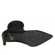 Stivaletto a punta da donna in camoscio elasticizzato nero tacco 7 - Misure disponibili: 31, 32, 33, 34, 42, 45, 46, 47