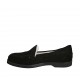 Woman's mocassin in black suede heel 2 - Available sizes:  32, 33, 34, 42, 43, 44, 45