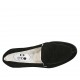 Woman's mocassin in black suede heel 2 - Available sizes:  32, 33, 34, 42, 43, 44, 45