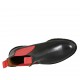 Botines para mujer con elasticos rojos en piel negra tacon 3 - Tallas disponibles:  33, 34, 42, 43, 44, 45