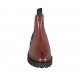 Bottines pour femmes avec élastiques bleus en cuir rouge talon 3 - Pointures disponibles:  33, 34, 42, 43, 44, 45