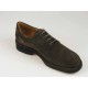 Zapato con cordones para hombre en gamuza marron oscura - Tallas disponibles:  40