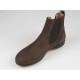 Stivaletto da uomo con elastici laterali in pelle nabuk colore marrone scuro - Misure disponibili: 45