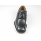 Zapato derby con cordones para hombres en piel negra - Tallas disponibles:  52